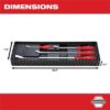 Milwaukee Tool 4-Pc I-Beam All-Metal Core Chrome Finish Pry Bar Set, (8, 12, 18, 24 In.) - Image 3