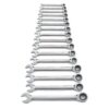 GearWrench 16 Piece 72-Tooth 12 Point Ratcheting Combination Metric Wrench Set - Image 2
