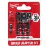 Milwaukee Tool SHOCKWAVE 3PC ImpactSocket Adapter Set