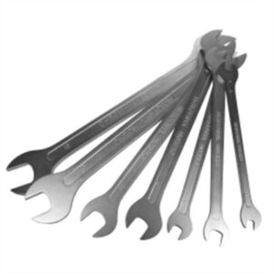VIM Tools Metric Flat Wrench Set, 7 Piece 6 mm Thru 19 mm, Open End, Thin Flat Design