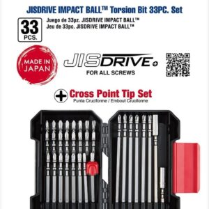 JISDRIVE Impact Ball Torsion Bit 33PC. Set