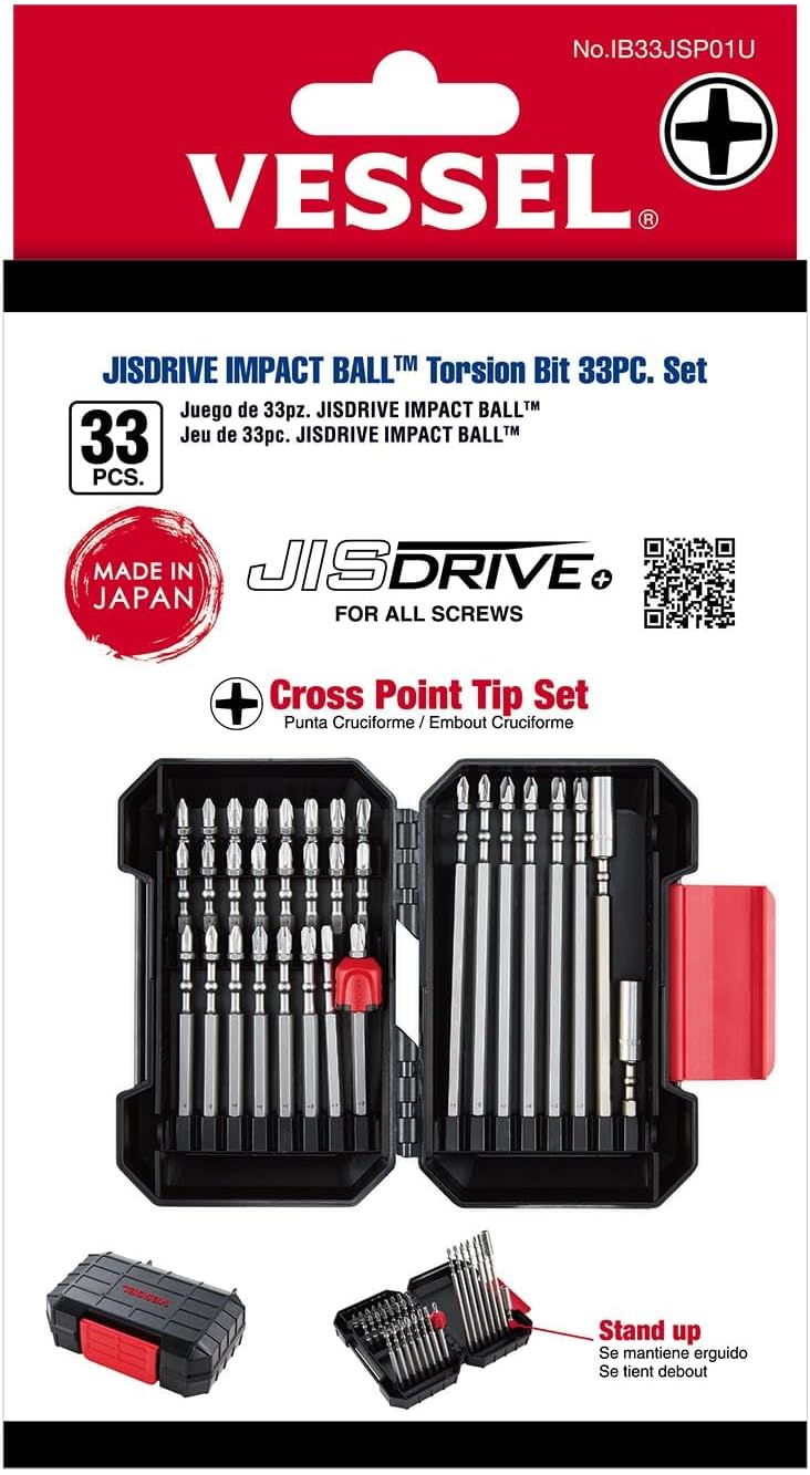 JISDRIVE Impact Ball Torsion Bit 33PC. Set
